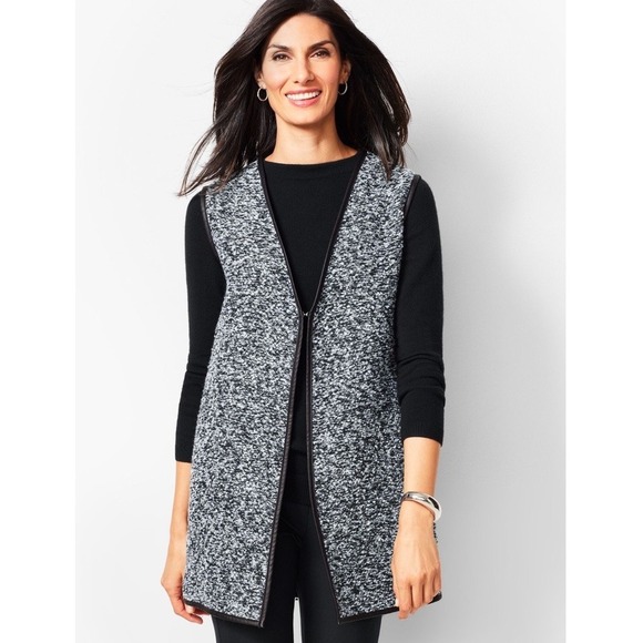 Talbots Removable Faux Fur-Trim Collar Longline Boucle Vest, Women's Size 1X‎ - Picture 2 of 11